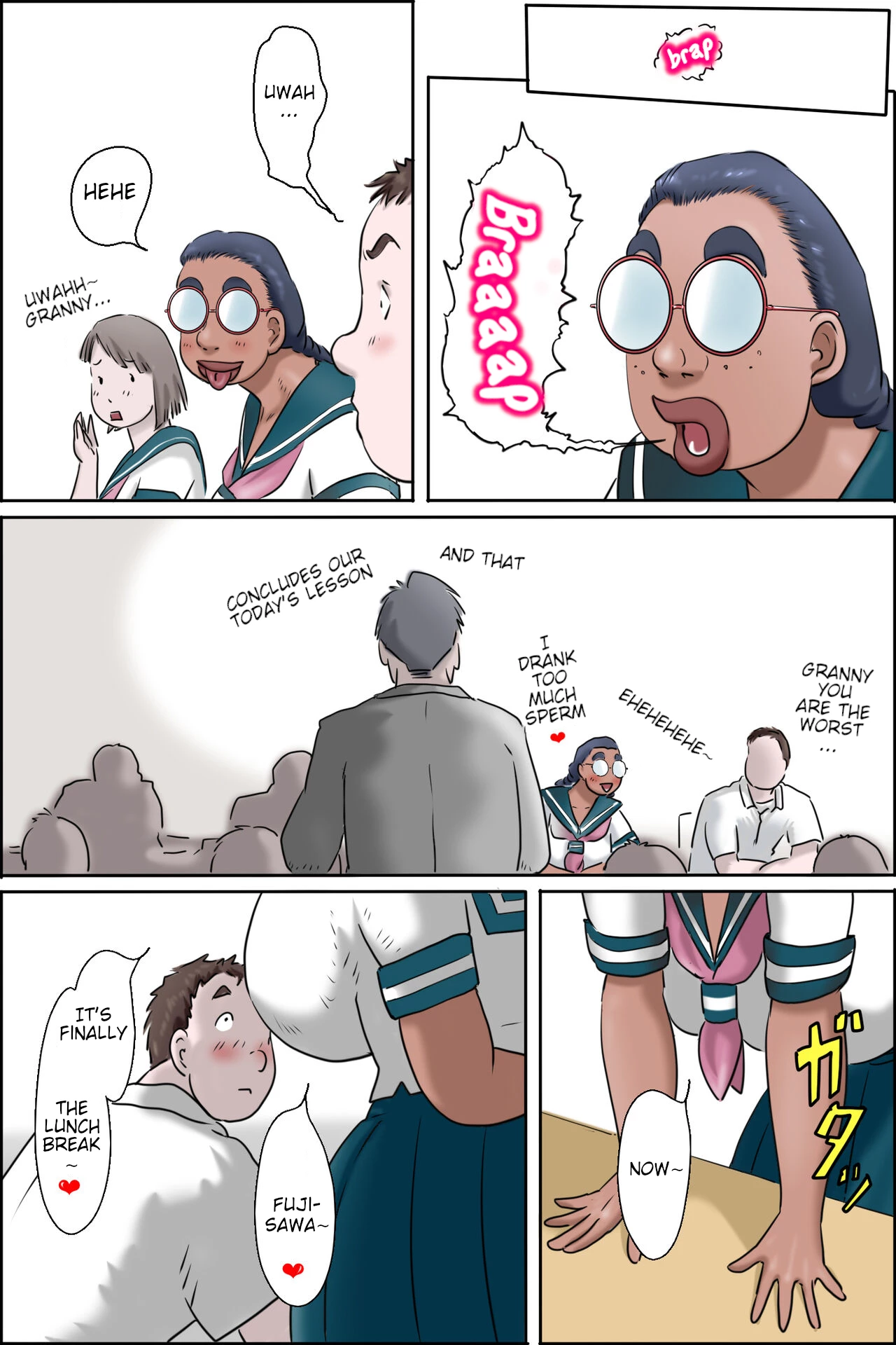 High School Granny  Tokunou Oba-chan Joshi  Part 1 and 2 PLus extras image number 77