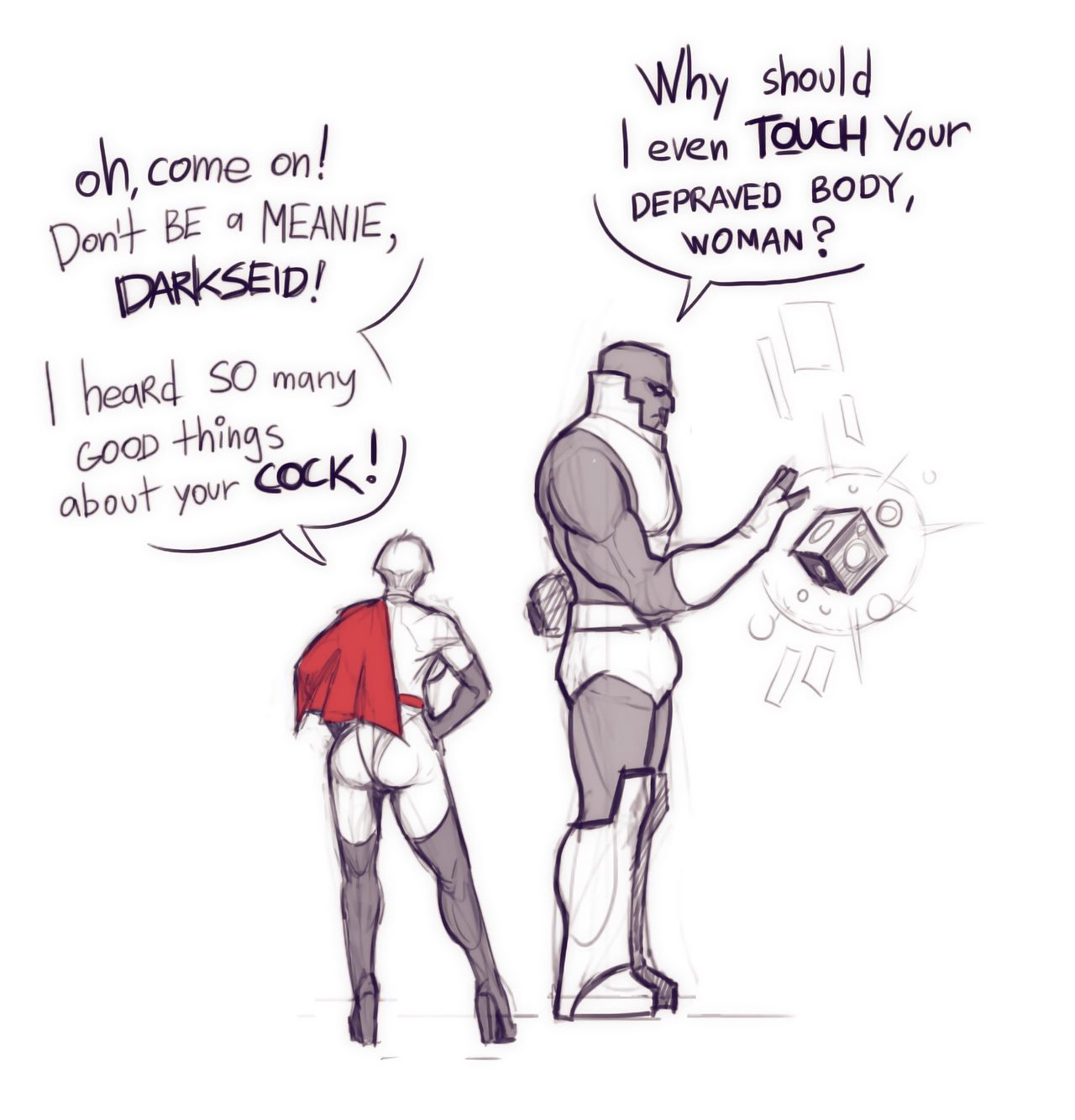 Power girl on Darkseid image number 9