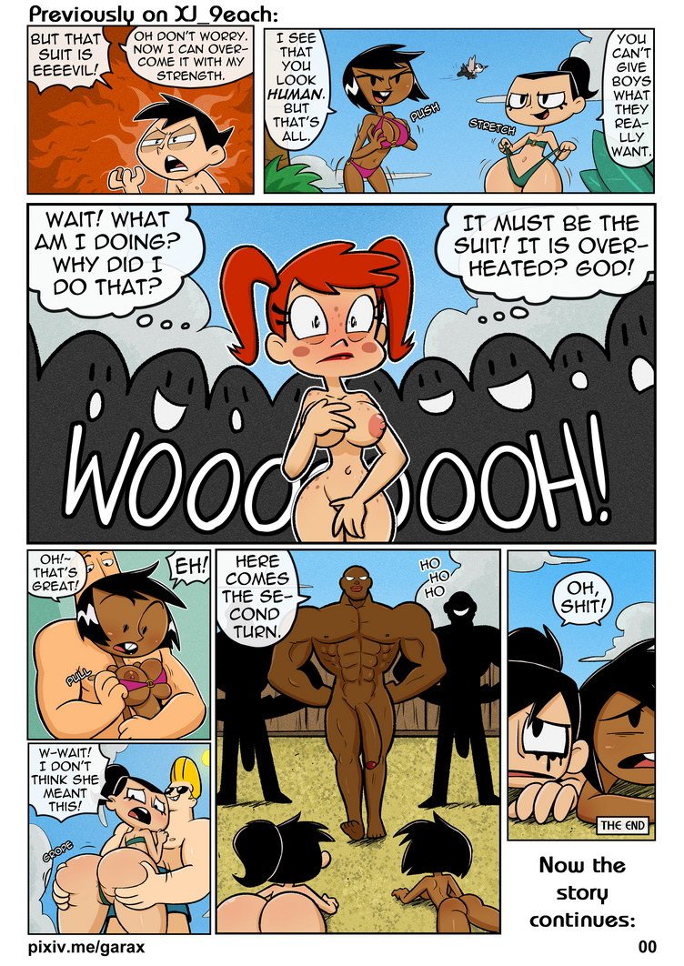 Garabatoz - XJ-9 Beach Part 1 & 2 porn comic image number 12