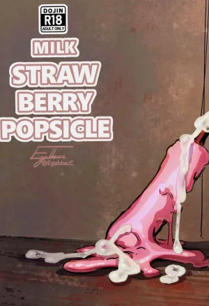 Milk Strawberry Popsicle