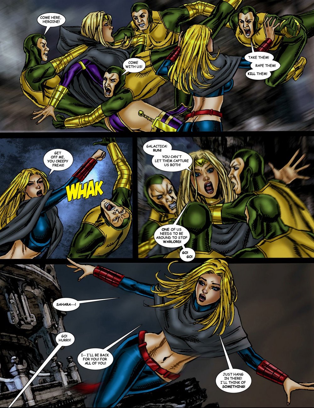 9 Superheroines Vs Warlord 2 image number 3