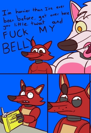 Foxy  Mangle Belly Cum Inflation
