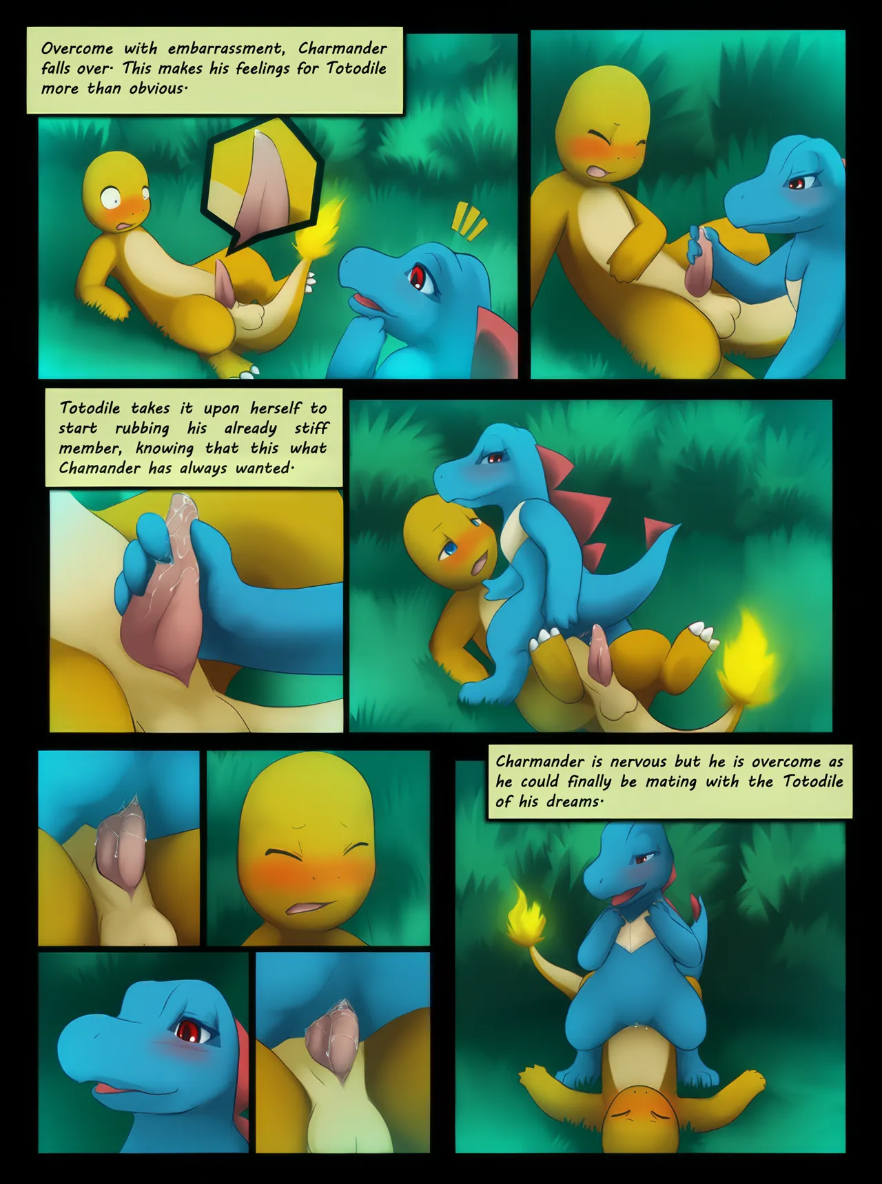 Charmander Loves Totodile image number 1