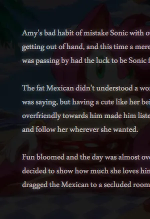 Amy rose and Fat mexican Dressing as sonic the hedgehog  version 2 Mexican