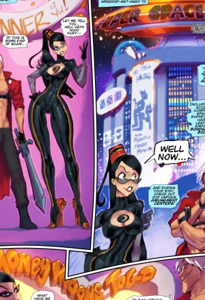 Bayonetta and Dante in Super Space Vegas