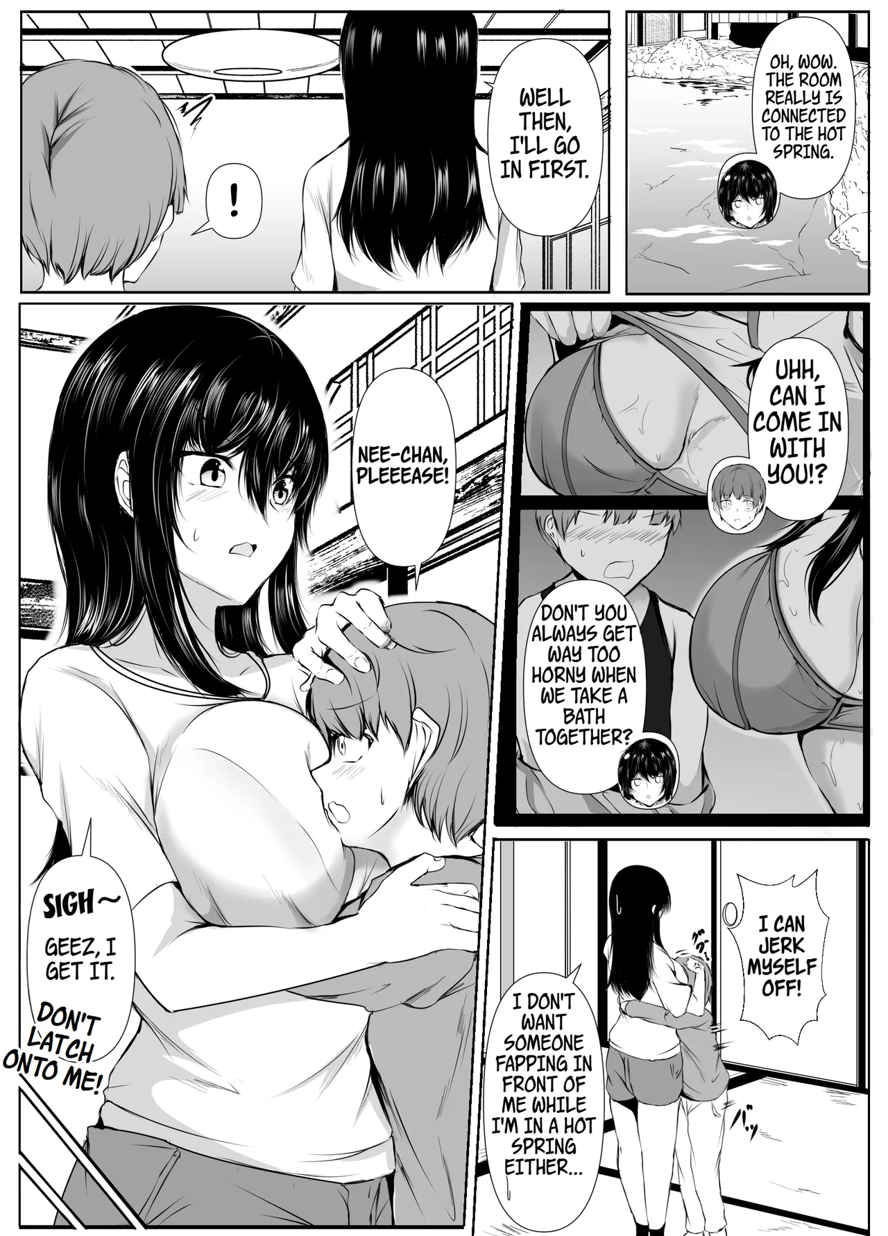 What Happened When I Went to an Onsen WIth My Big Sister, Whos a Bit of a Pushover in the Heat of the Moment... image number 4