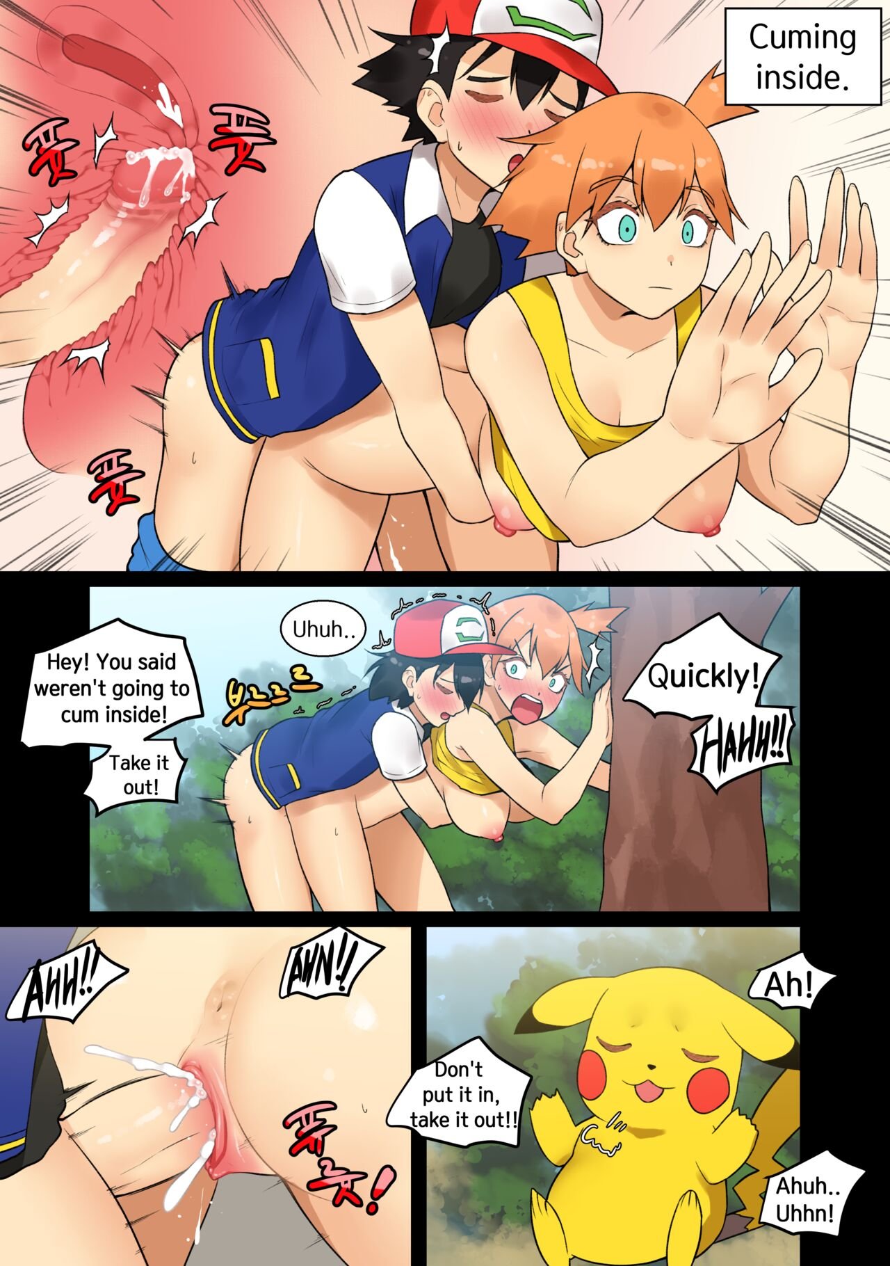 HSD - Ash x Misty (Trip with Pikachu 1- 5) porn comic image number 1