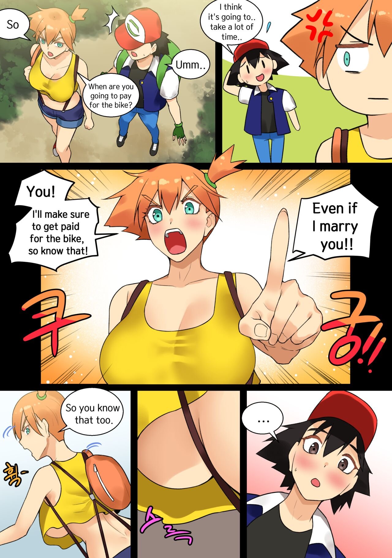 HSD - Ash x Misty (Trip with Pikachu 1- 5) porn comic image number 3