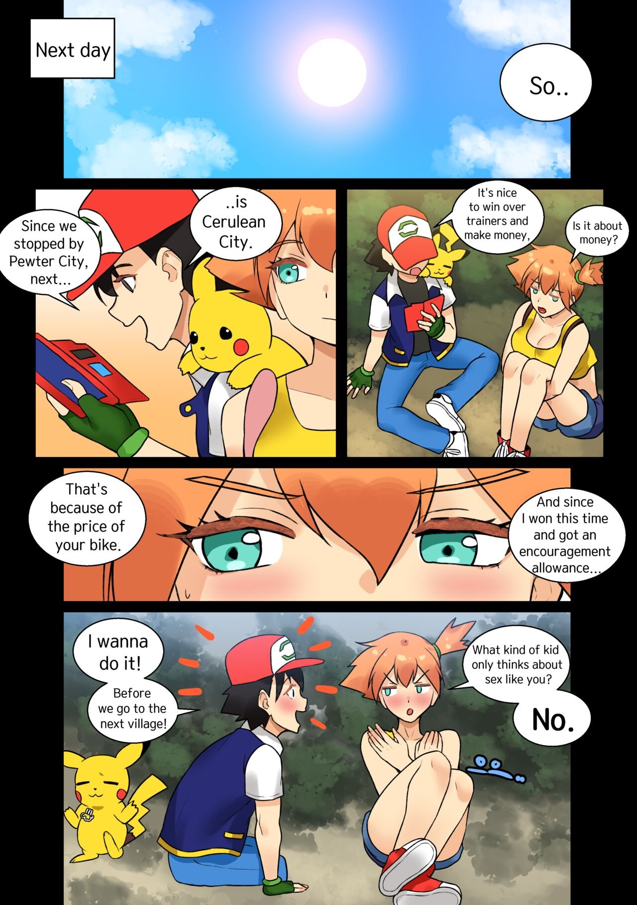 HSD - Ash x Misty (Trip with Pikachu 1- 5) porn comic image number 40