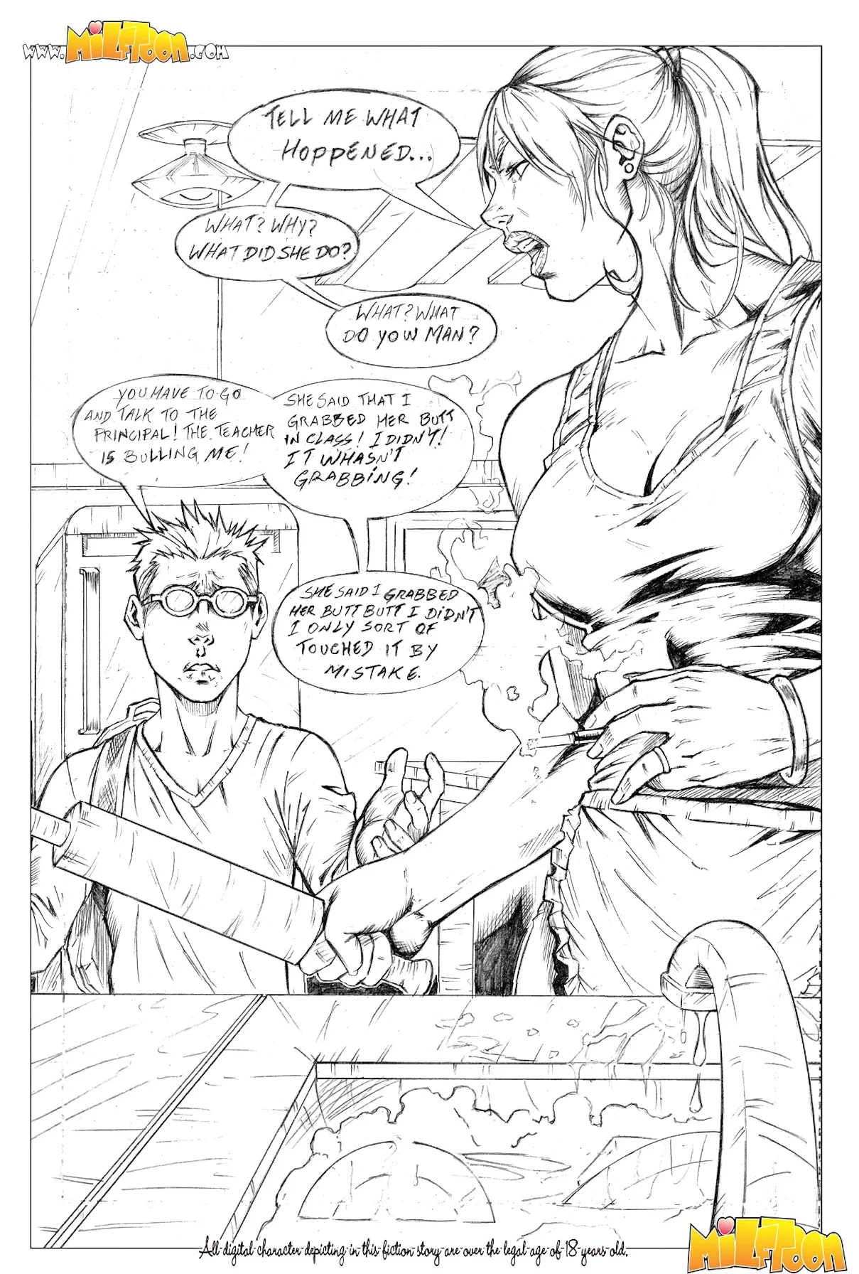 Milftoon - Chores porn comic image number 2