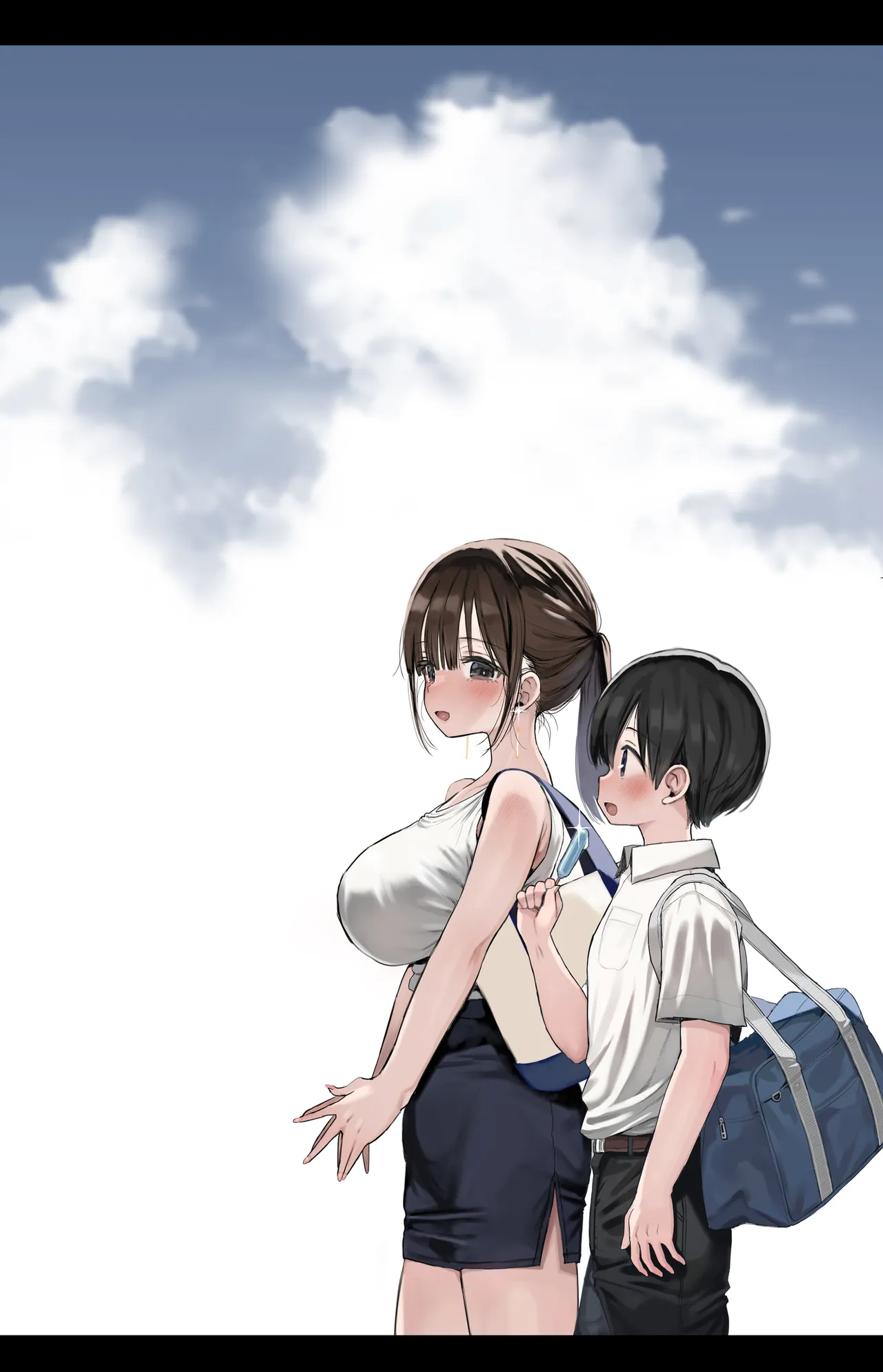 Would You Still Crush on Your Older Childhood Friend Even if She Was a Naughty Girl?  Osananajimi no H na Onee-san wa Suki desu ka? image number 55