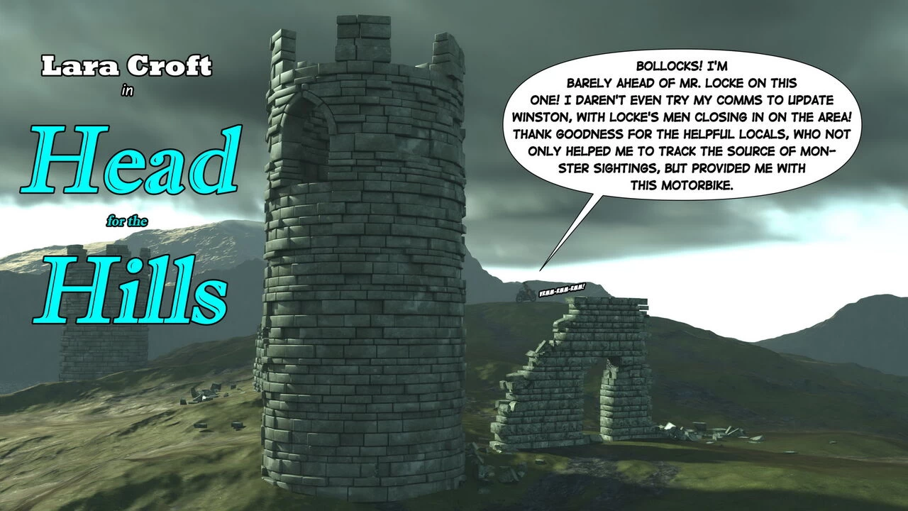 Lara Croft in Head  the Hills