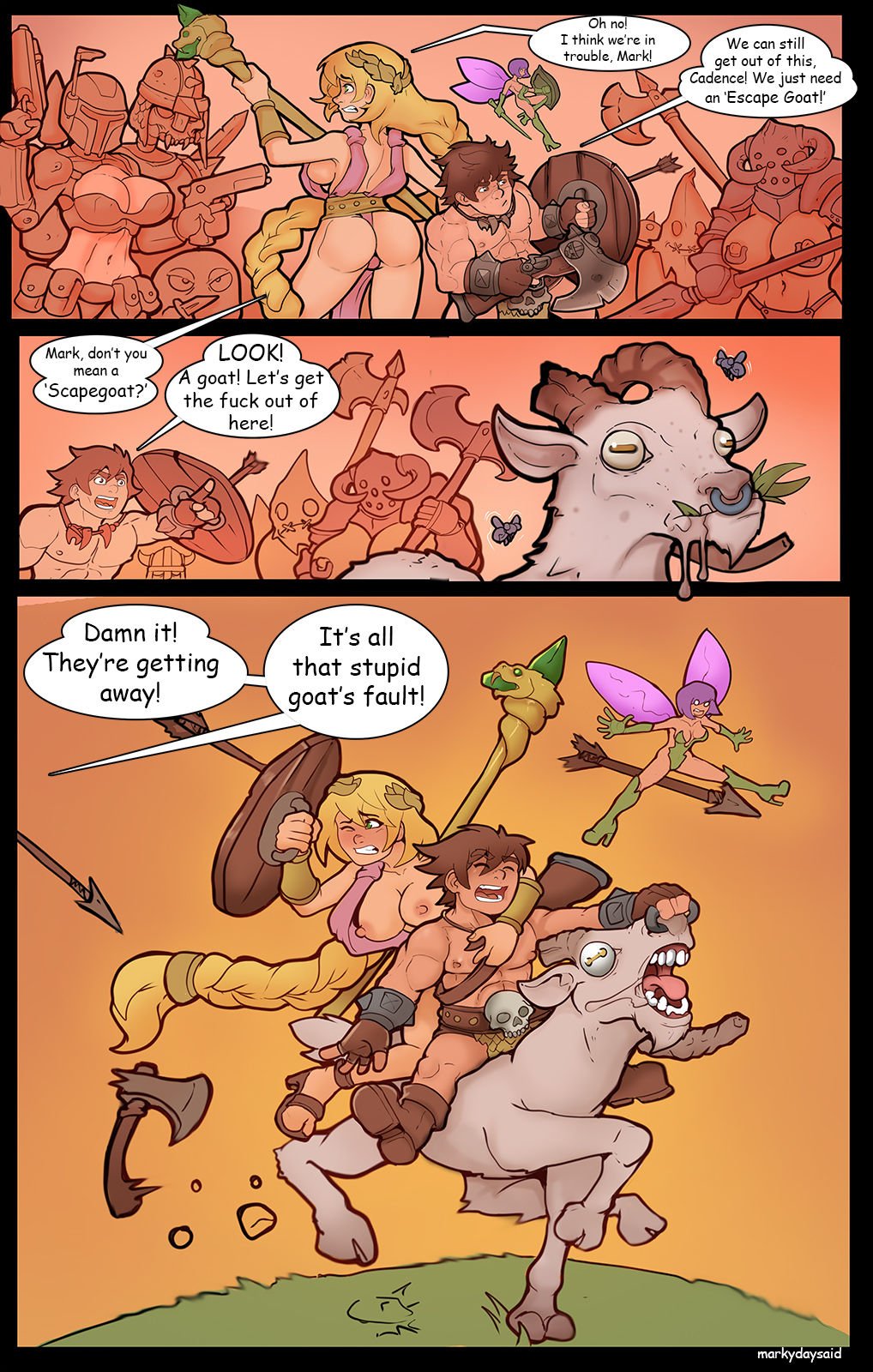 Markydaysaid - Mark The Barbarian Dwarf porn comic image number 89