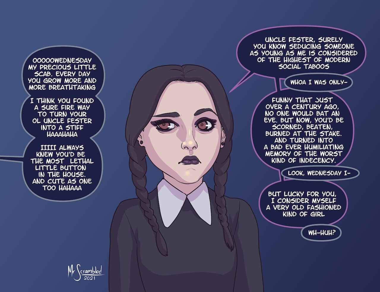 MrScrambled - Happy Halloween with WEDNESDAY! (The Addams Family) porn comic